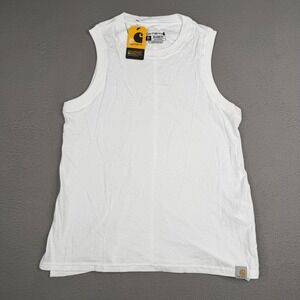 Carhartt Tank Top Womens XS White Tencel Fiber Series Relaxed Fit Sleeveless